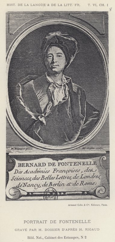 Ritratto di Fontenelle da French School
