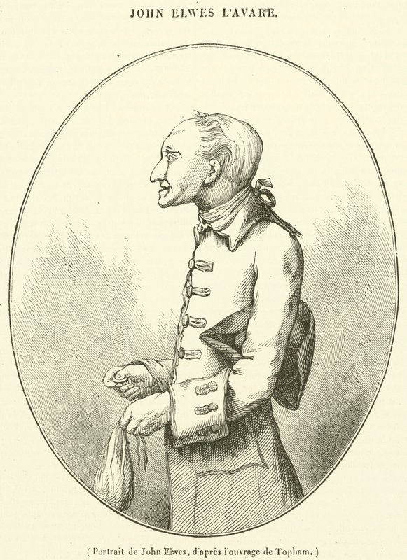 Ritratto di John Elwes (incisione) da French School