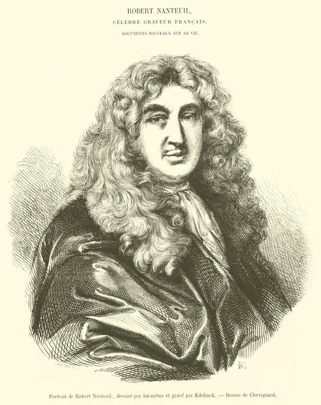 Ritratto di Robert Nanteuil (incisione) da French School