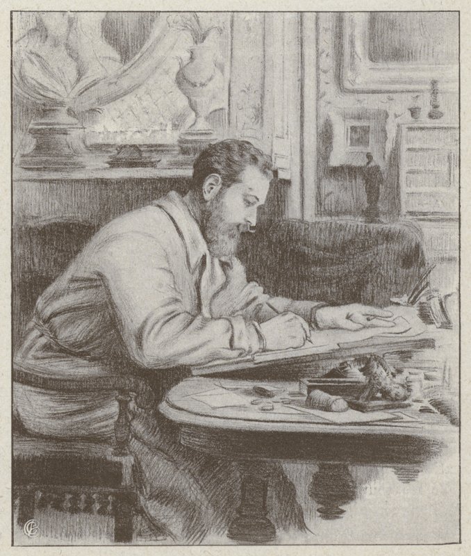 Ritratto di Albert Guillaume, pittore e caricaturista francese da French School