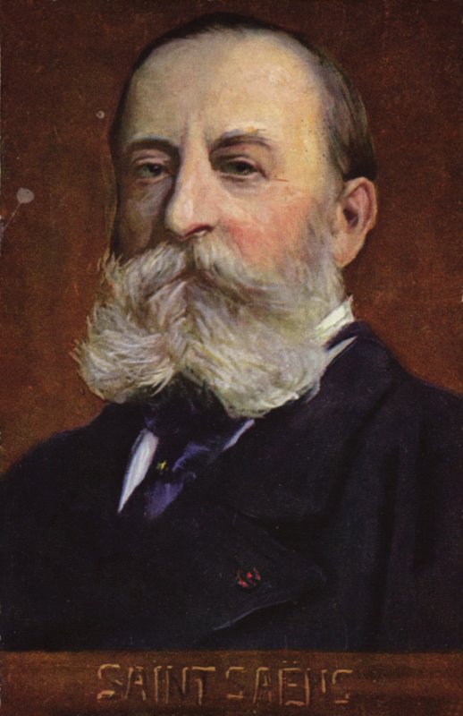 Ritratto di Camille Saint-Saens (litografia a colori) da French School