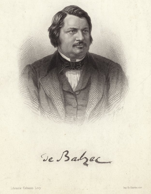Ritratto di Honoré de Balzac da French School