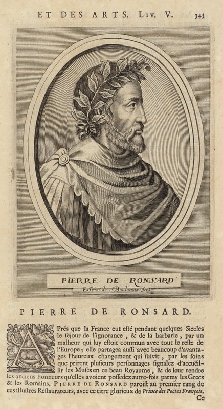 Ritratto di Pierre de Ronsard da French School