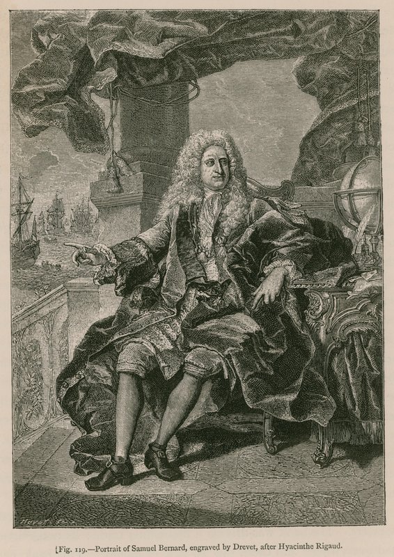 Ritratto di Samuel Bernard, inciso da Drevet, dopo Hyacinthe Rigaud da French School