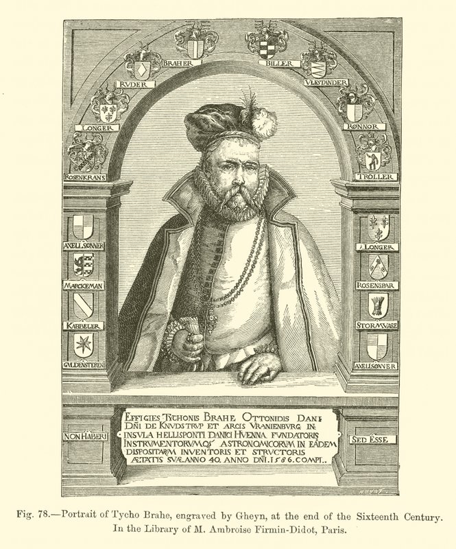 Ritratto di Tycho Brahe, inciso da Gheyn, alla fine del XVI secolo da French School
