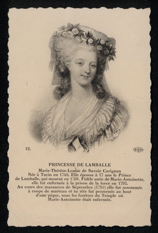 Principessa De Lamballe da French School