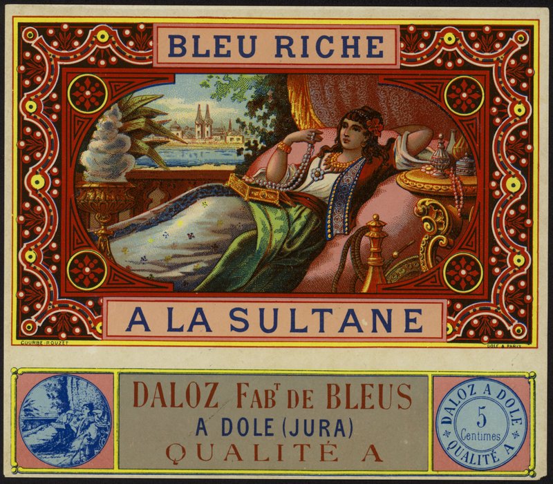 Etichetta del prodotto per Bleu Riche a la Sultane da French School