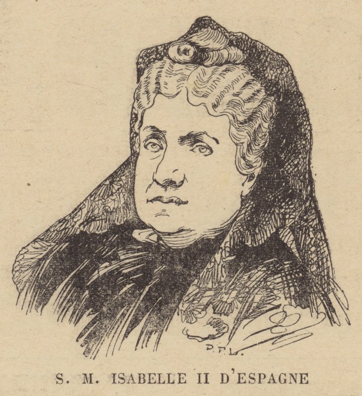Regina Isabella II di Spagna da French School