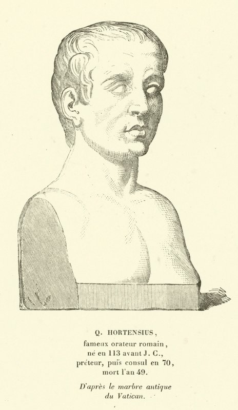 Quinto Ortensio, politico e oratore romano (incisione) da French School