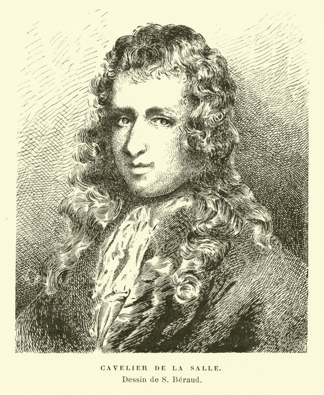 Rene-Robert Cavalier de La Salle, esploratore francese da French School