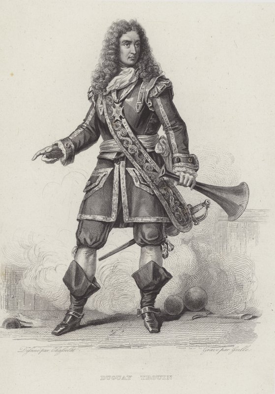 René Duguay-Trouin, corsaro francese (incisione) da French School