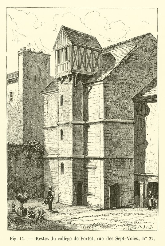 Resti del collegio di Fortet, rue des Sept-Voies, n. 27 da French School