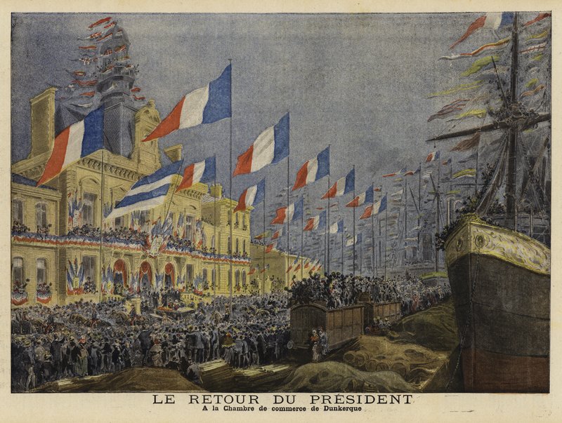Ritorno del Presidente francese Félix Faure dalla sua visita in Russia, 1897 da French School