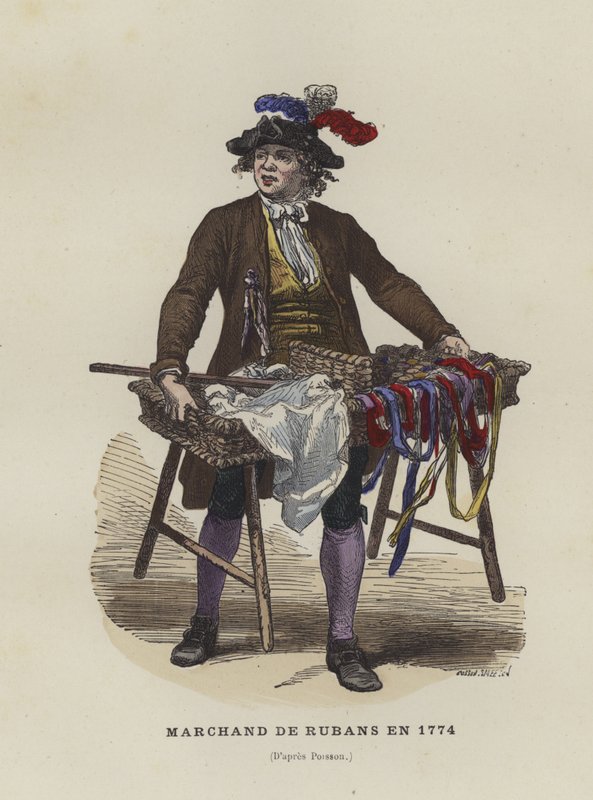 Venditore di nastri, 1774 da French School