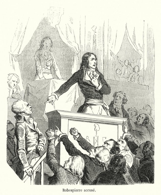 Robespierre accusa (incisione) da French School
