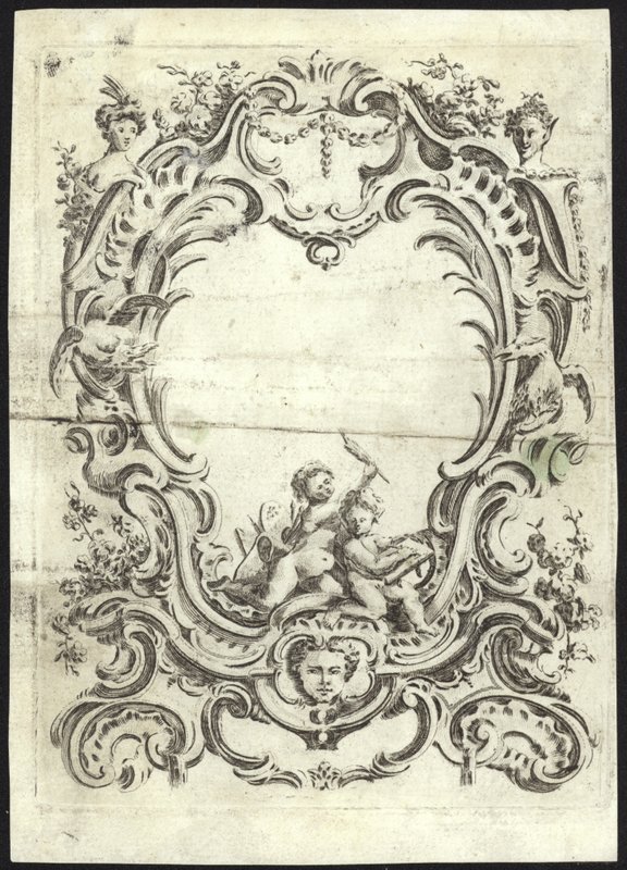 Design rococò per una cornice da French School