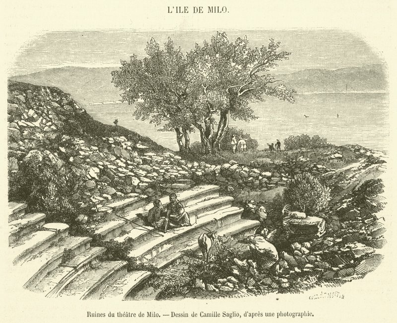 Rovine del teatro di Milo da French School
