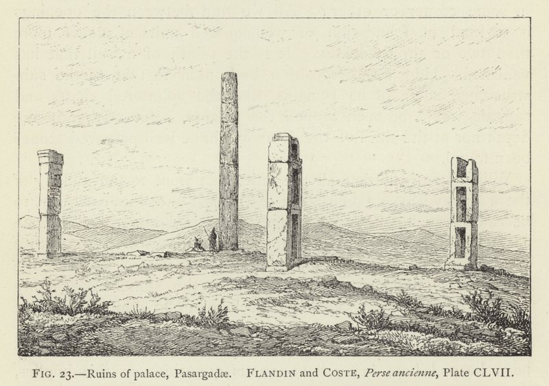 Rovine del palazzo, Pasargadae da French School