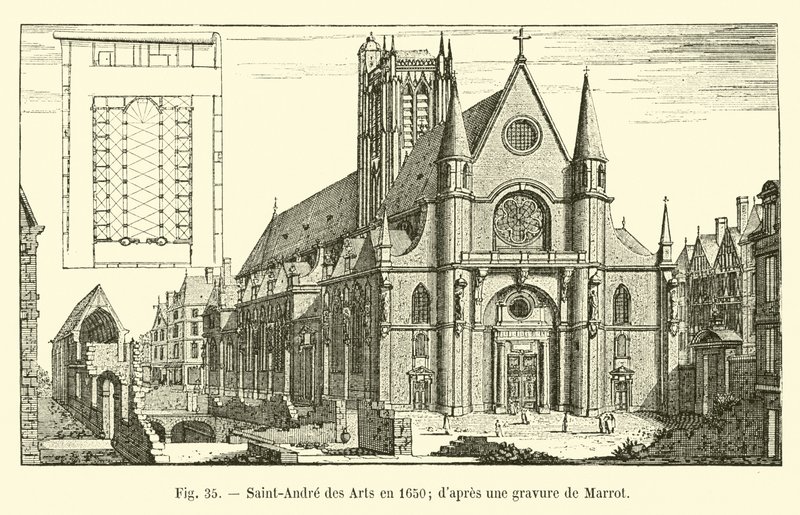 Saint-André des Arts nel 1650; da un