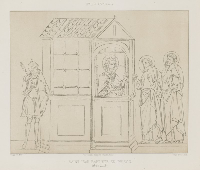 San Giovanni Battista in prigione da French School