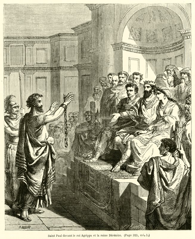 San Paolo davanti al re Agrippa e alla regina Berenice da French School