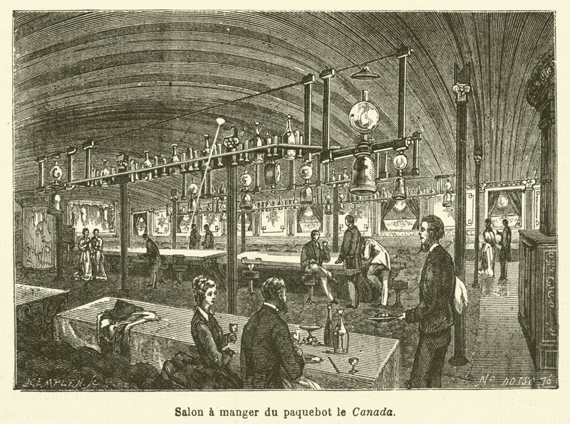 Sala da pranzo del piroscafo Canada da French School