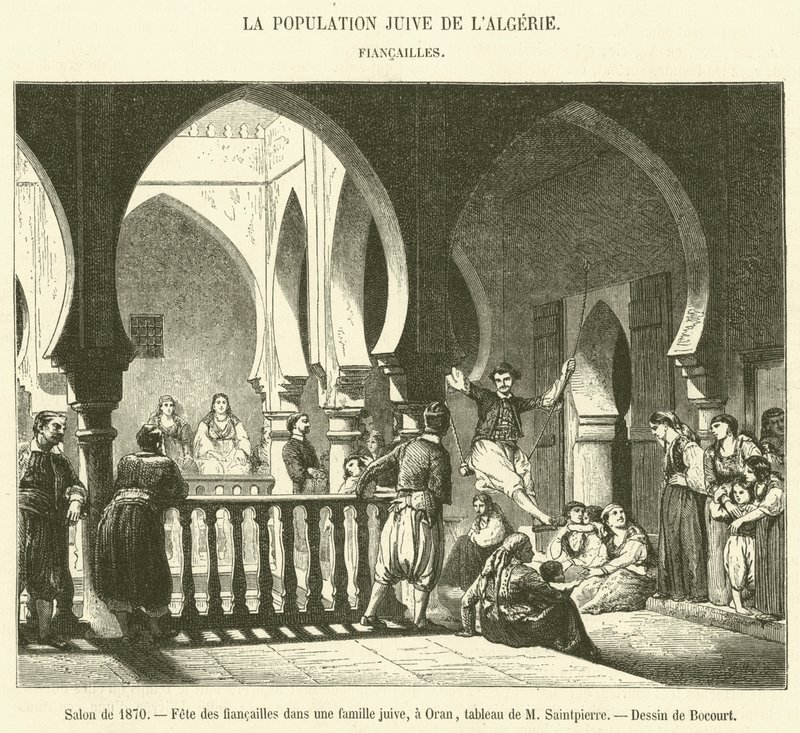 Salone del 1870, Festa di fidanzamento in una famiglia ebrea, a Orano da French School