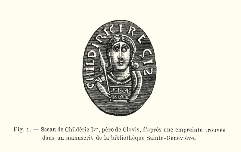 Sigillo di Childerico I, padre di Clodoveo, da un
