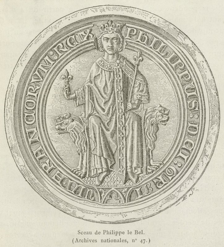 Sigillo di Filippo il Bello (incisione) da French School