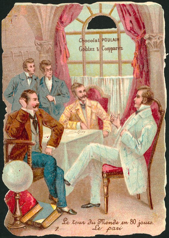 Scena da Il giro del mondo in ottanta giorni, di Jules Verne da French School