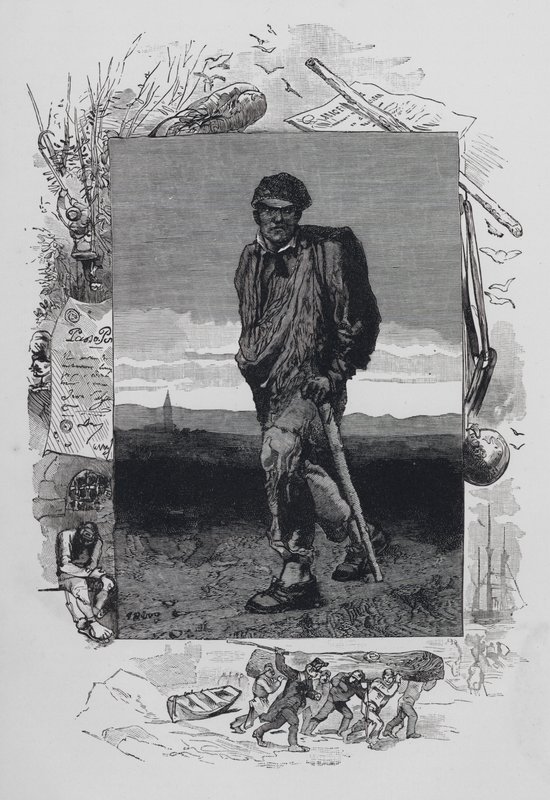 Scena da I Miserabili, di Victor Hugo: Jean Valjean da French School