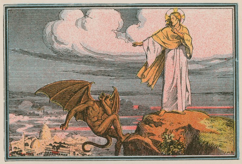 Scena dalla vita di Gesù (incisione colorata) da French School