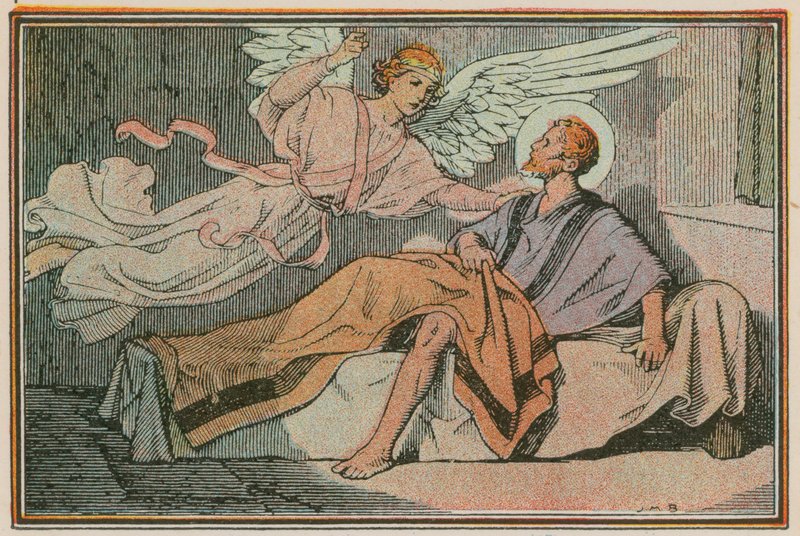 Scena dalla vita di Gesù (incisione colorata) da French School