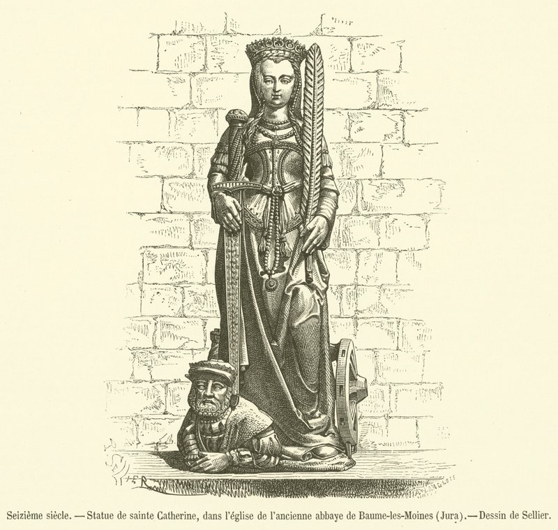 Statua di Santa Caterina, nella chiesa dell