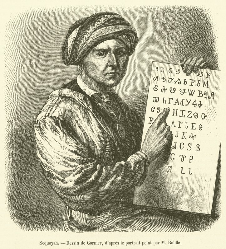 Sequoyah (incisione) da French School