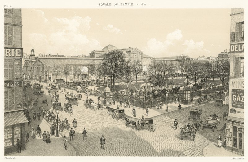 Square du Temple, 1881 da French School