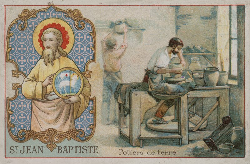 San Giovanni Battista e vasai da French School