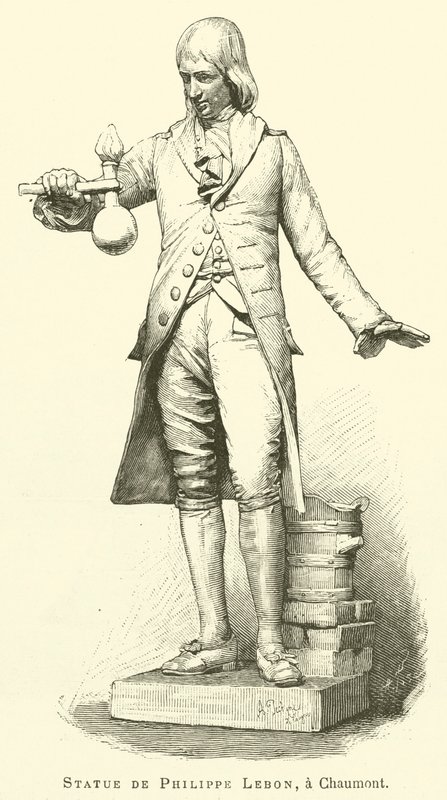 Statua di Philippe Lebon, a Chaumont da French School