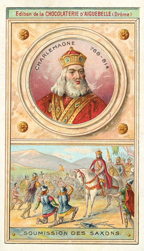 Sottomissione dei Sassoni a Carlo Magno, 785 da French School