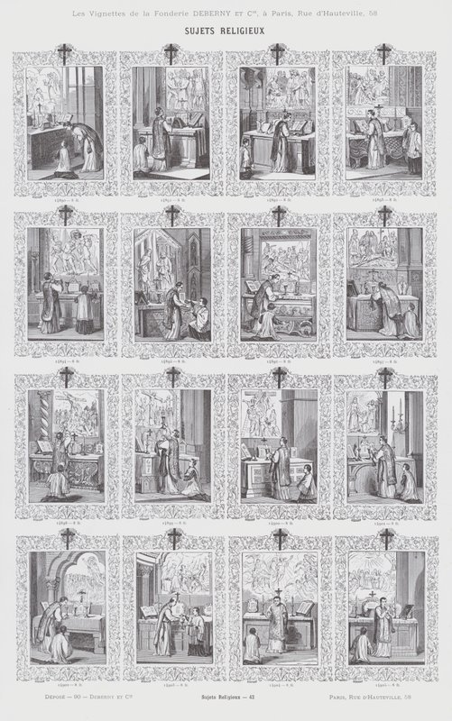 Sujets Religieux (incisione) da French School