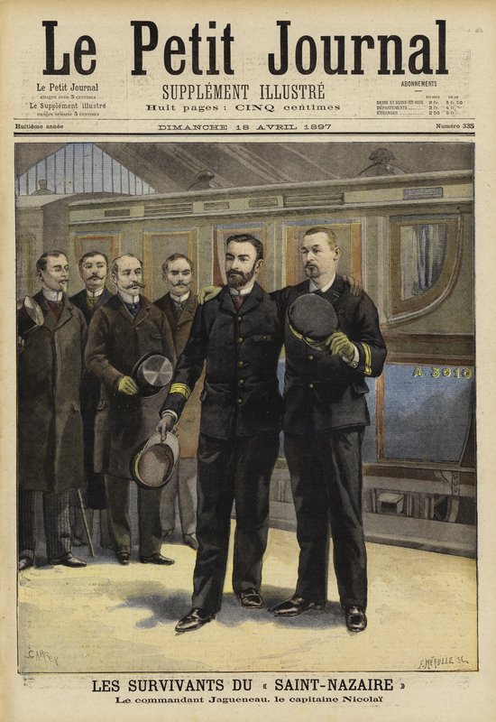 Sopravvissuti al naufragio della Ville de Saint Nazaire, 1897 da French School