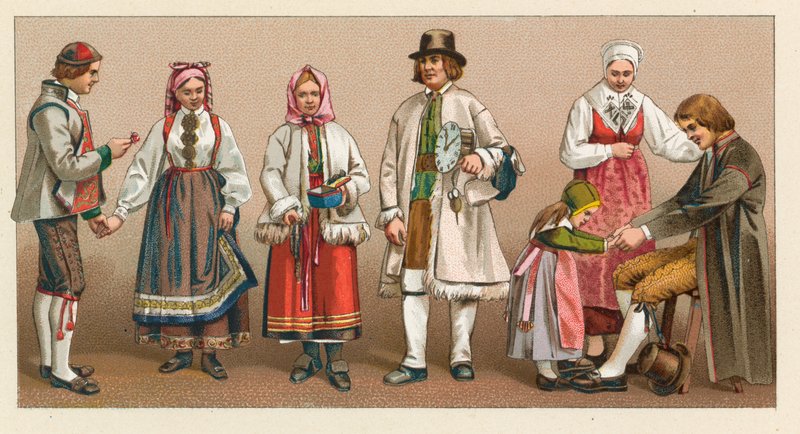Costume di Svezia e Norvegia da French School