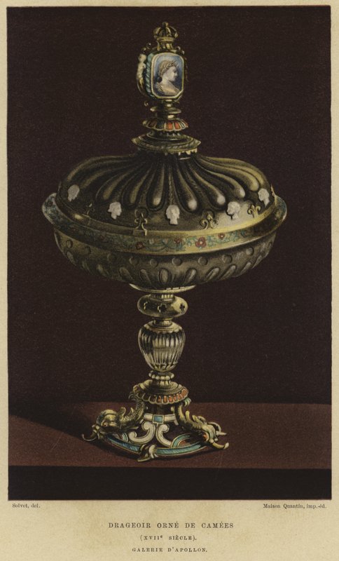Vaso dolce decorato con cammei, XVII secolo da French School