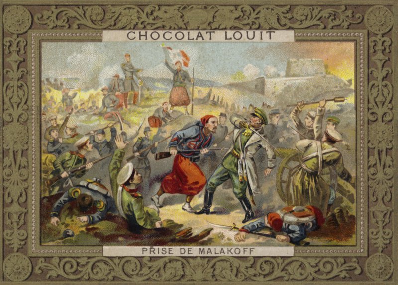 Presa del Ridotto di Malakoff, Assedio di Sebastopoli, Guerra di Crimea, 7 settembre 1855 da French School