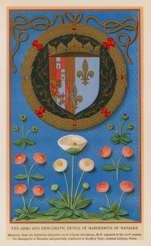 Le armi e i dispositivi emblematici di Margherita di Navarra da French School
