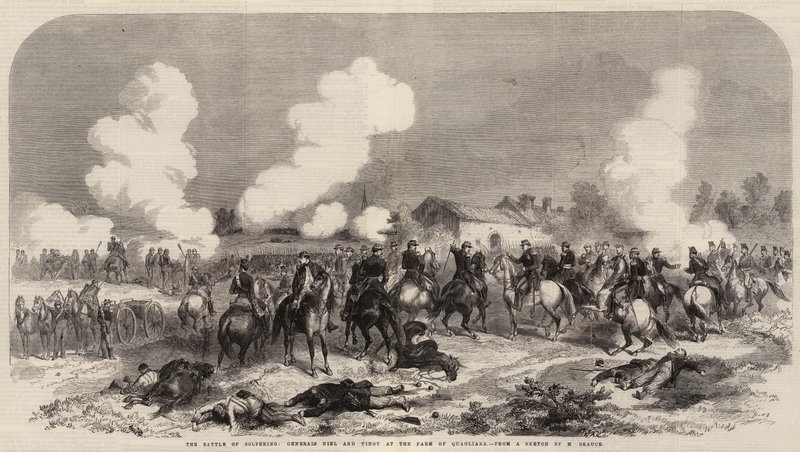 La Battaglia di Solferino, Generali Niel e Vinoy alla Fattoria di Quagliara da French School