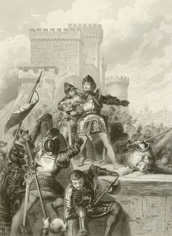 Il cavaliere Bayard ferito all