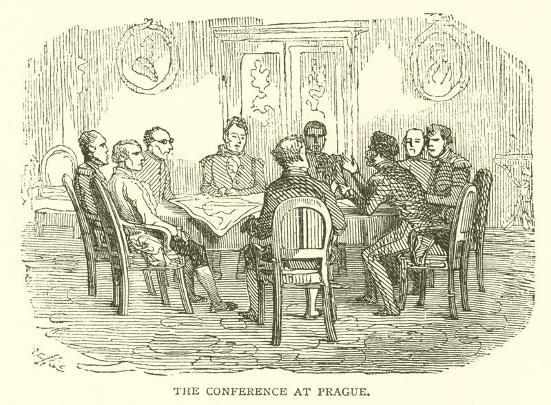 La conferenza a Praga (incisione) da French School