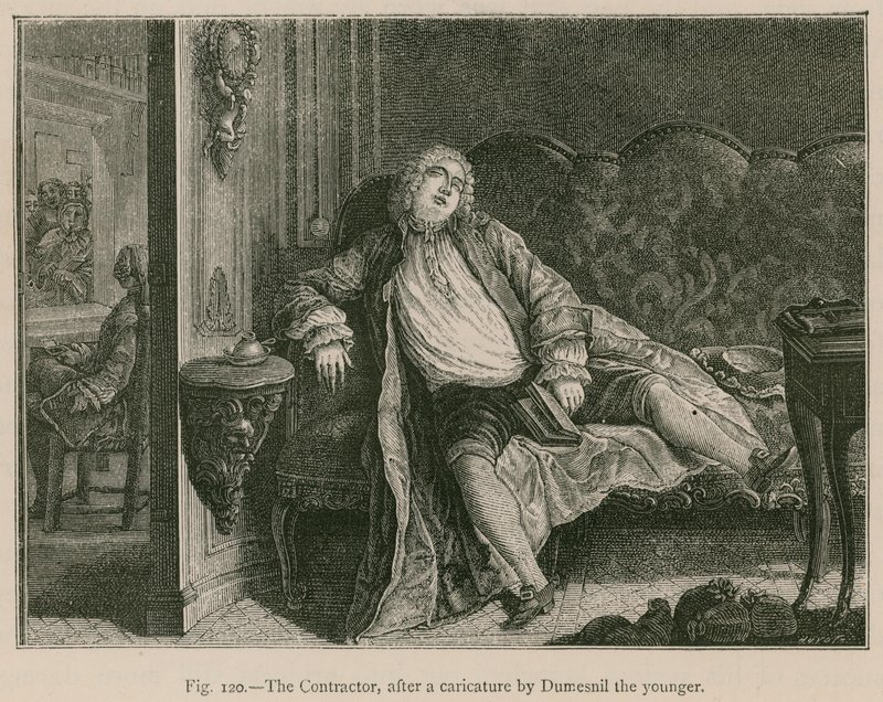 Il contraente, dopo una caricatura di Dumesnil il Giovane da French School