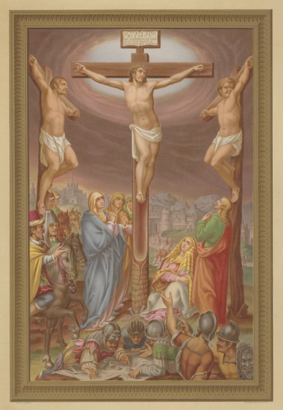 La Crocifissione (cromolitografia) da French School